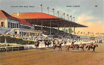 Hialeah Park Race Track Miami, Florida Postcard