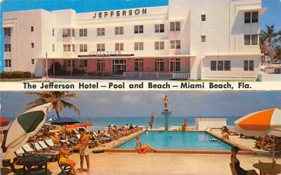 The Jefferson Hotel - Pool and Beach Miami Beach, Florida Postcard