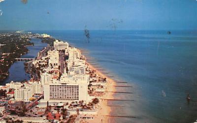 Ocean front hotels along the Gold Coast Miami Beach, Florida Postcard