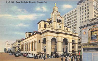 Gesu Catholic Church Miami, Florida Postcard