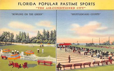 Florida Popular Pastime Sports Postcard