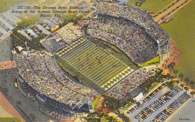 The Orange Bowl Stadium Miami, Florida Postcard