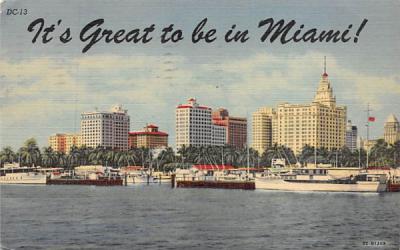 Its Great to be in Miami! Florida Postcard