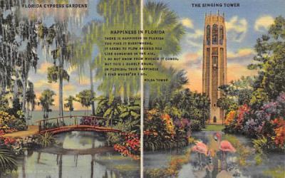 Florida Cypress Gardens, The Singing Tower Postcard