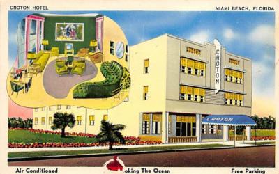 Croton Hotel Miami Beach, Florida Postcard