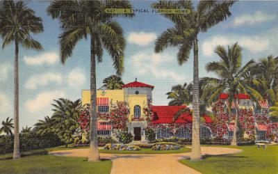 A Typical Florida Home, USA Postcard