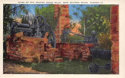 Ruins of Old Spanish Sugar Mills Misc, Florida Postcard