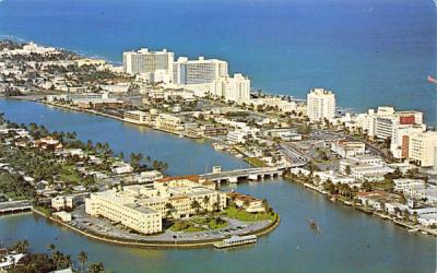 Miami Beach, showing Saint Francis Hospital Florida Postcard
