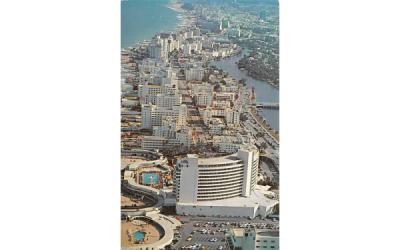 Fabulous Air-View of Ocean Front Hotels  Miami Beach, Florida Postcard