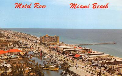 Motel Row Miami Beach, Florida Postcard