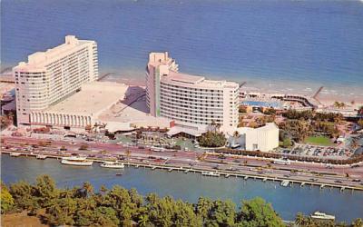 Air-view of The Fabulous New Fontainebleau Miami Beach, Florida Postcard