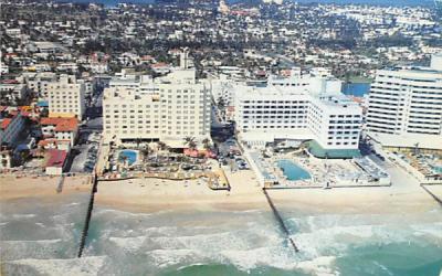 Airview of famous Hotel Row Miami Beach, Florida Postcard