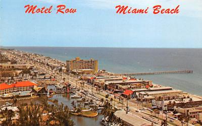 Motel Row Miami Beach, Florida Postcard