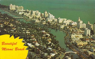 Airview of Miami Beach, FL, USA Florida Postcard