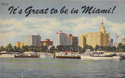 It's Great to be in Miami!, FL, USA Florida Postcard