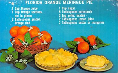 Florida Orange Meringue Pie Postcard