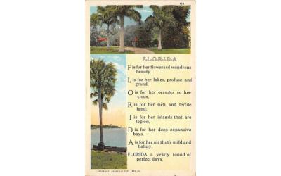 F-L-O-R-I-D-A, USA Misc, Florida Postcard