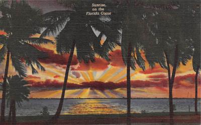 Sunrise, on the Florida Coast, USA Postcard