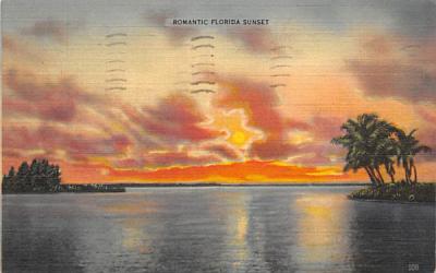 Romantic Florida Sunset, USA Postcard