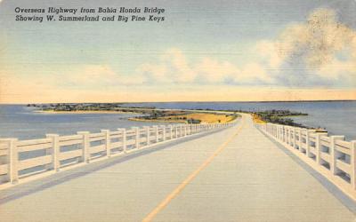 Overseas Highway from Bahia Honda Bridge Misc, Florida Postcard