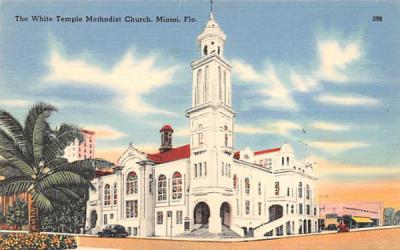 The White Temple Methodist Church Miami, Florida Postcard
