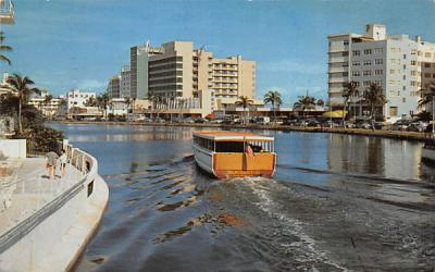 View over Lake Pancoast Miami Beach, Florida Postcard