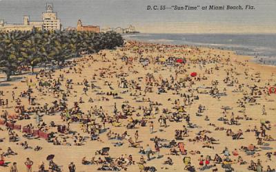 Sun-Time Miami Beach, Florida Postcard