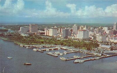 The air view of Miami  Florida Postcard