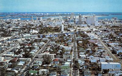 The metropolitan city of Miami, FL, USA Florida Postcard