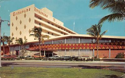 Singapore Motel on the Atlantic Ocean Miami Beach, Florida Postcard
