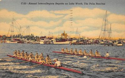 Annual Intercollegiate Regatta on Lake Worth Misc, Florida Postcard