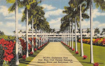 Gulfstream Park from Main Club Terrace Entrance Misc, Florida Postcard