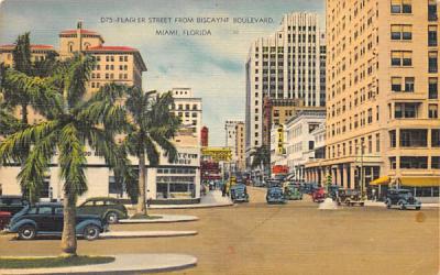 Flagler Street from Biscayne Boulevard Miami, Florida Postcard