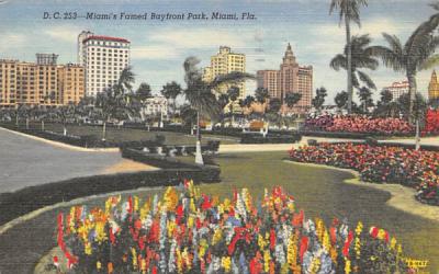 Miami's Famed Bayfront Park Florida Postcard