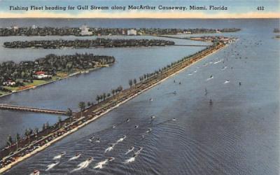 Gulf Stream along MacArthur Causeway Miami, Florida Postcard