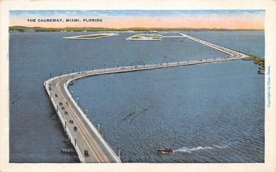 The Causeway Miami, Florida Postcard