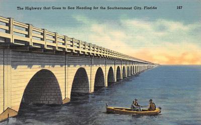 Sea Heading from the Southernmost City, FL, USA Misc, Florida Postcard