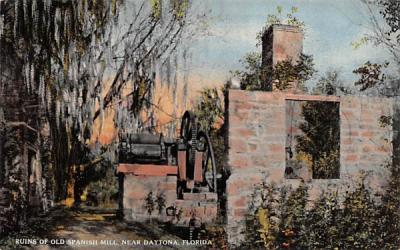 Ruins of Old Spanish Mill Misc, Florida Postcard