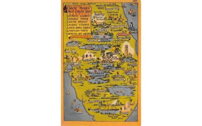 Colorful Florida's Most Colorful Spots, USA Postcard