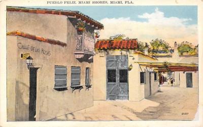 Pueblo Feliz, Miami Shores Florida Postcard
