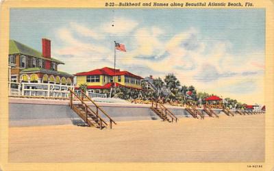 Bulkhead, HomesBeautiful Atlantic Beach, FL, USA Misc, Florida Postcard