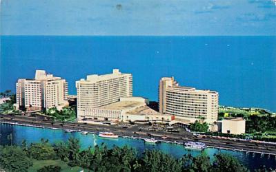 Oceanfront Hotels Misc, Florida Postcard