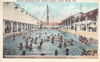 Smith's Swimming Pool, Smith's Casino Miami Beach, Florida Postcard