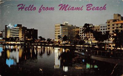 Nites are Bright as Days on Glamorous Miami Beach, Florida Postcard