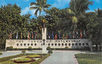 City of Miami's John F. Kennedy Memorial Torch Florida Postcard