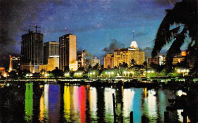 Nights as bright as day Miami, Florida Postcard