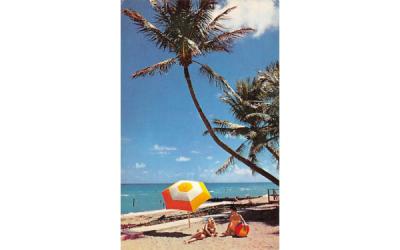 Life on Ease on Golden Sand in FL, USA Misc, Florida Postcard