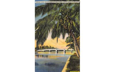 Bridge over Indian Creek at 41st Street Miami Beach, Florida Postcard