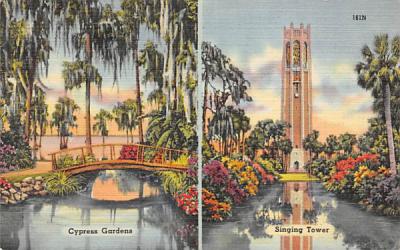 Florida Beauty Spots, Cypress Gardens/Singing Tower Postcard