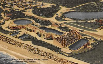 Aerial View of Famous Marine Studios Marineland, Florida Postcard